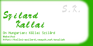szilard kallai business card