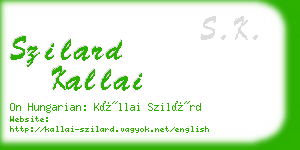 szilard kallai business card